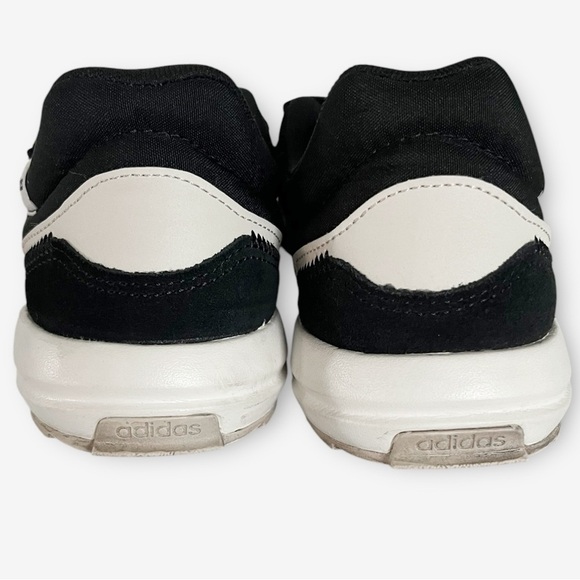 ADIDAS Womens 7.5 Retrorun Core Athletic Sneakers Black White Shoes - Picture 6 of 9